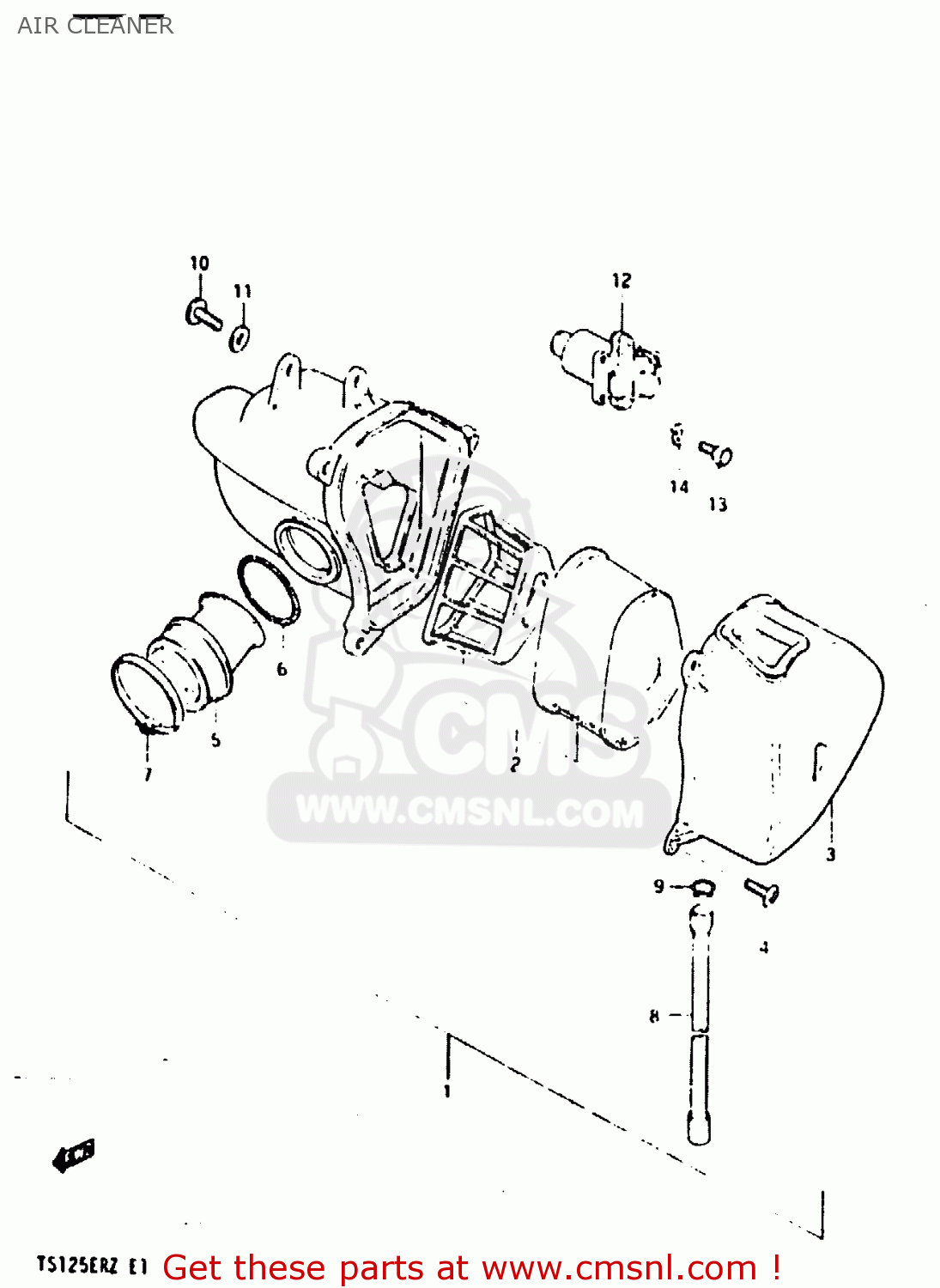 AIR CLEANER TS125ER 1982 (Z) (1 2 6 E08 E09 E15 E17 E18 E21 E24 E30 E31 E95)