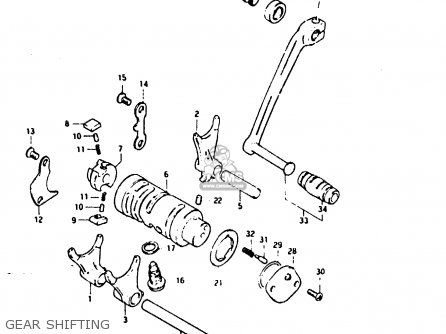 GEAR SHIFTING - TS125ER 1982 (Z) (1 2 6 E08 E09 E15 E17 E18 E21 E24 E30 E31 E95)