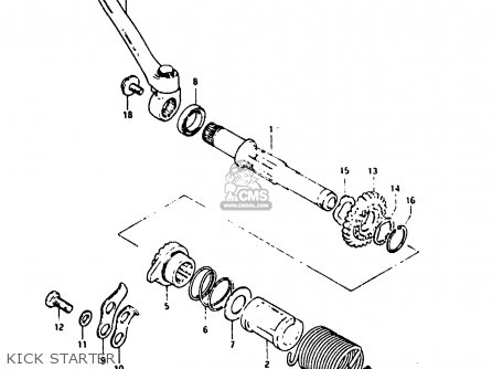 KICK STARTER - TS125ER 1982 (Z) (1 2 6 E08 E09 E15 E17 E18 E21 E24 E30 E31 E95)
