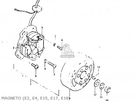 MAGNETO (E2, E4, E15, E17, E18) - TS125ER 1982 (Z) (1 2 6 E08 E09 E15 E17 E18 E21 E24 E30 E31 E95)
