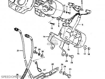 SPEEDOMETER - TACHOMETER - TS125ER 1982 (Z) (1 2 6 E08 E09 E15 E17 E18 E21 E24 E30 E31 E95)