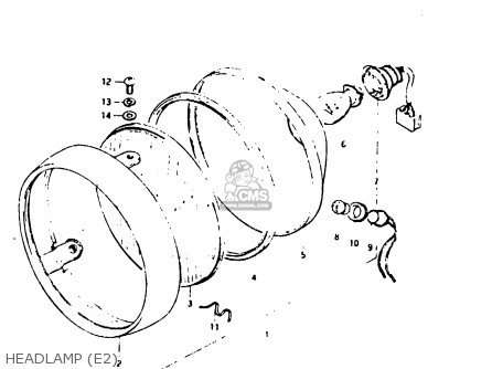 HEADLAMP (E2) - TS125ER 1982 (Z) (1 2 6 E08 E09 E15 E17 E18 E21 E24 E30 E31 E95)