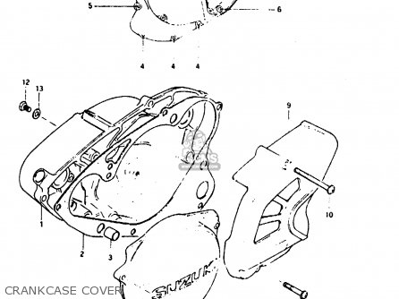 CRANKCASE COVER - TS125ER 1982 (Z) (1 2 6 E08 E09 E15 E17 E18 E21 E24 E30 E31 E95)