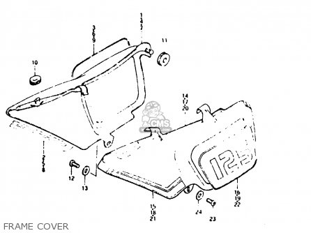 FRAME COVER - TS125ER 1982 (Z) (1 2 6 E08 E09 E15 E17 E18 E21 E24 E30 E31 E95)