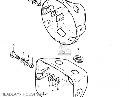 HEADLAMP HOUSING - TS125ER 1982 (Z) (1 2 6 E08 E09 E15 E17 E18 E21 E24 E30 E31 E95)