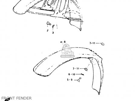 FRONT FENDER - TS125ER 1982 (Z) (1 2 6 E08 E09 E15 E17 E18 E21 E24 E30 E31 E95)
