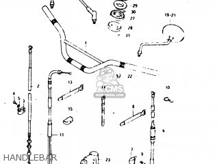 HANDLEBAR - TS125ER 1982 (Z) (1 2 6 E08 E09 E15 E17 E18 E21 E24 E30 E31 E95)