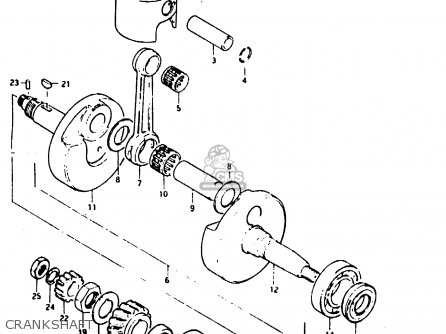 CRANKSHAFT - TS125ER 1982 (Z) (1 2 6 E08 E09 E15 E17 E18 E21 E24 E30 E31 E95)