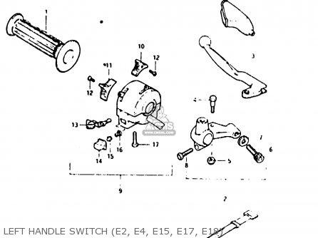 LEFT HANDLE SWITCH (E2, E4, E15, E17, E18) - TS125ER 1982 (Z) (1 2 6 E08 E09 E15 E17 E18 E21 E24 E30 E31 E95)