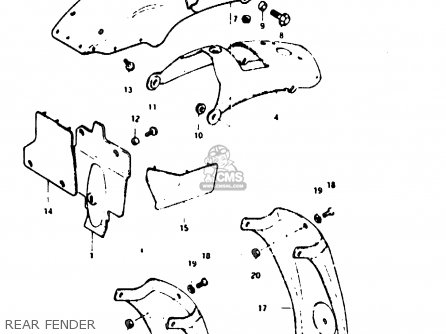 REAR FENDER - TS125ER 1982 (Z) (1 2 6 E08 E09 E15 E17 E18 E21 E24 E30 E31 E95)