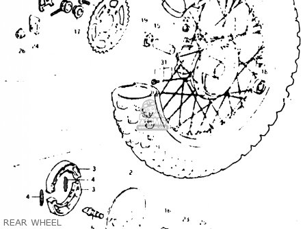 REAR WHEEL - TS125ER 1982 (Z) (1 2 6 E08 E09 E15 E17 E18 E21 E24 E30 E31 E95)