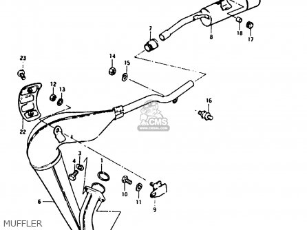 MUFFLER - TS125ER 1982 (Z) (1 2 6 E08 E09 E15 E17 E18 E21 E24 E30 E31 E95)