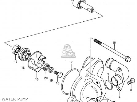 WATER PUMP - TS125R 1989 (K) (E02 E04 E15 E17 E18 E21 E24 E34 E53)