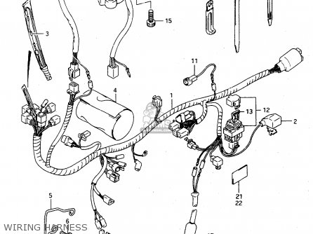 WIRING HARNESS - TS125R 1989 (K) (E02 E04 E15 E17 E18 E21 E24 E34 E53)