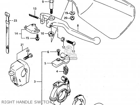 RIGHT HANDLE SWITCH - TS125R 1989 (K) (E02 E04 E15 E17 E18 E21 E24 E34 E53)