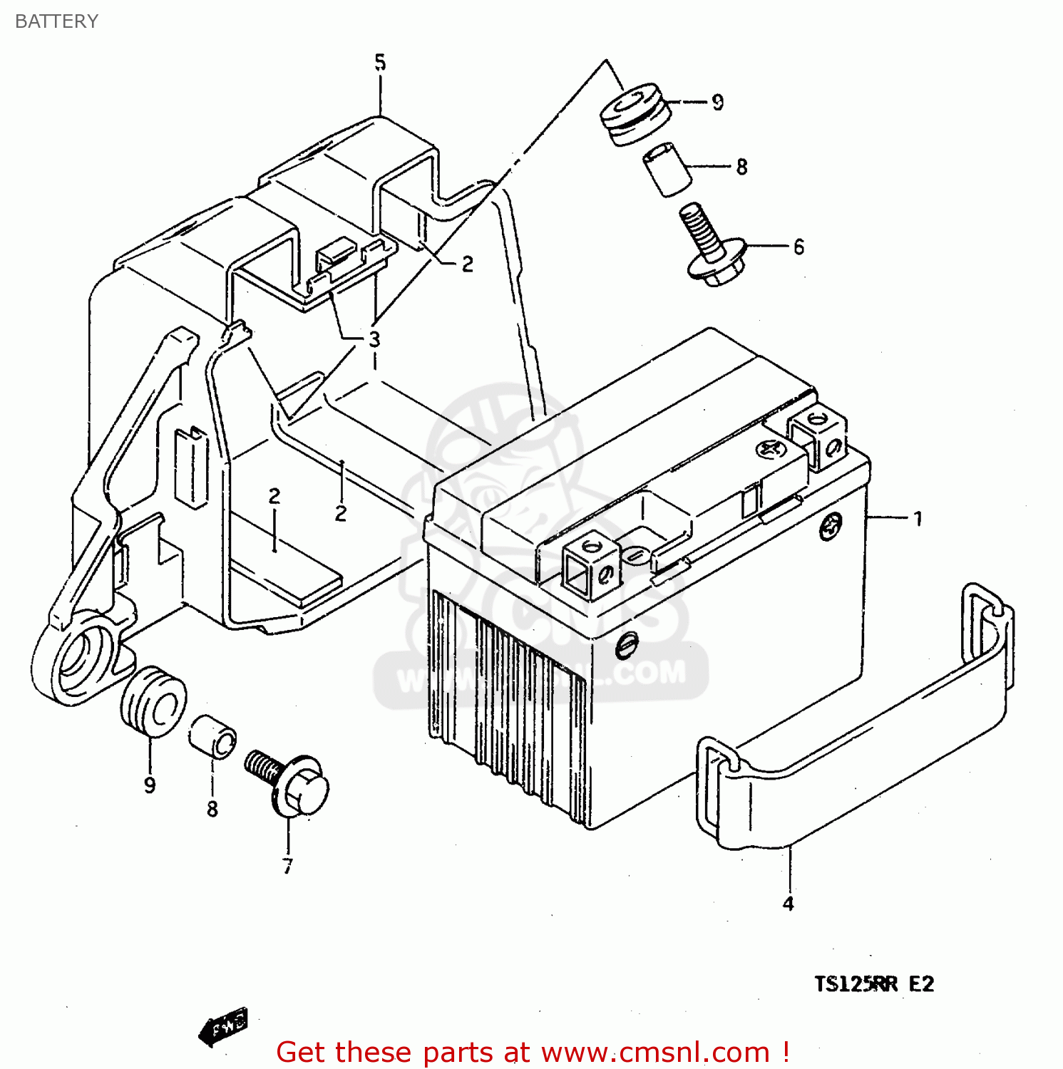 BATTERY TS125R 1990 (L) (E02 E04 E15 E17 E18 E21 E24 E34 E53)