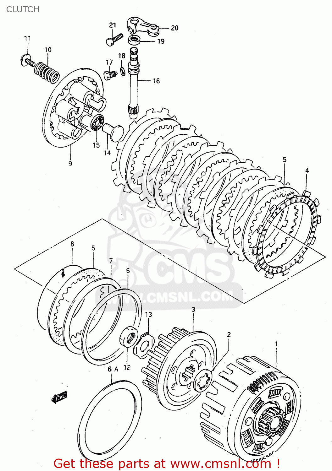 CLUTCH TS125R 1991 (M) (E02 E04 E15 E17 E18 E21 E34 E53)