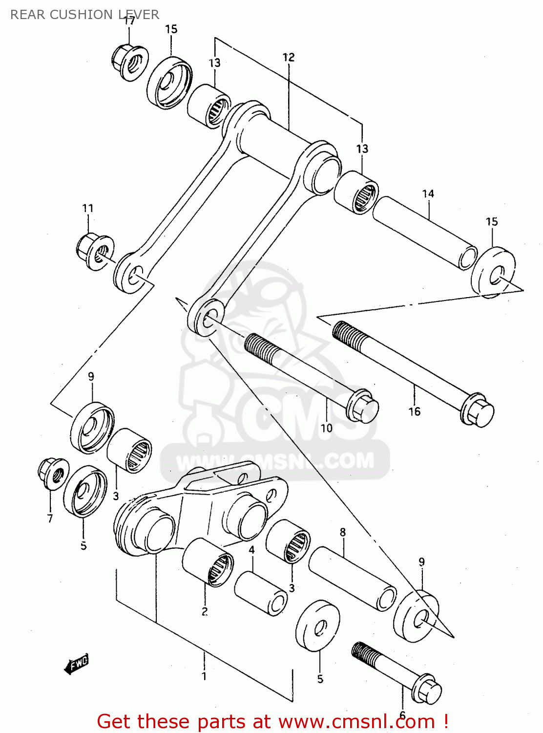 REAR CUSHION LEVER TS125R 1991 (M) (E02 E04 E15 E17 E18 E21 E34 E53)