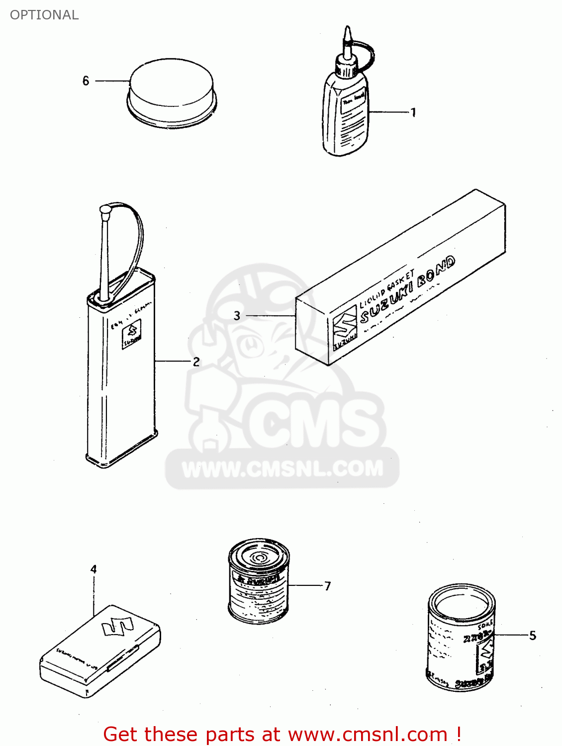 OPTIONAL TS125R 1991 (M) (E02 E04 E15 E17 E18 E21 E34 E53)