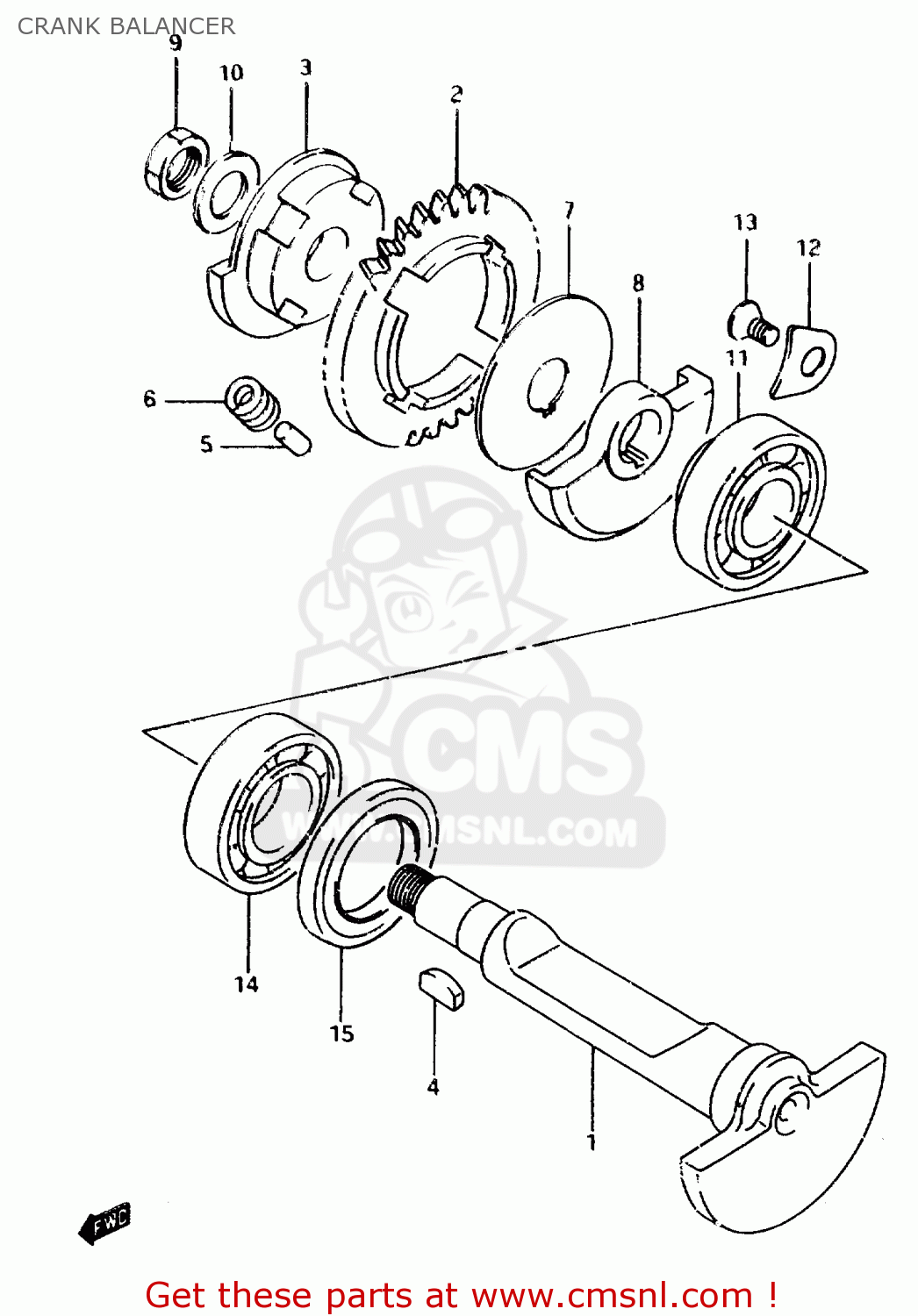 CRANK BALANCER TS125R 1991 (M) (E02 E04 E15 E17 E18 E21 E34 E53)