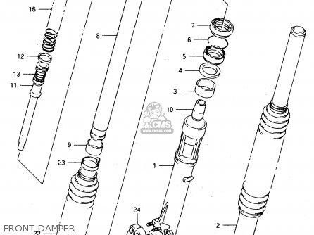 FRONT DAMPER - TS125R 1991 (M) (E02 E04 E15 E17 E18 E21 E34 E53)