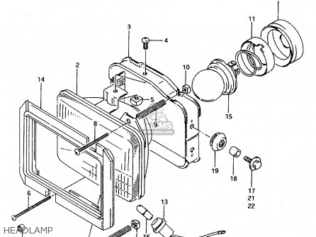 HEADLAMP - TS125R 1992 (N) (E02 E04 E15 E17 E18 E21 E34 E53)