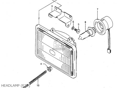 HEADLAMP (E24) - TS125R 1992 (N) (E02 E04 E15 E17 E18 E21 E34 E53)