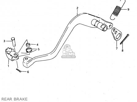 REAR BRAKE - TS125R 1992 (N) (E02 E04 E15 E17 E18 E21 E34 E53)