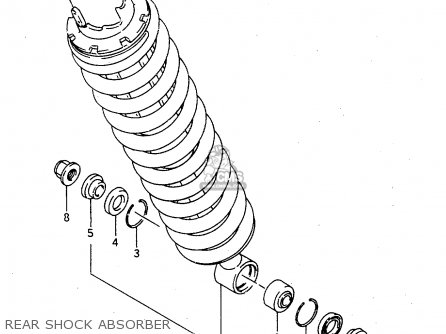 REAR SHOCK ABSORBER - TS125R 1992 (N) (E02 E04 E15 E17 E18 E21 E34 E53)