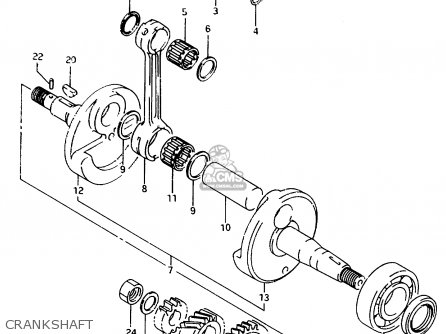 CRANKSHAFT - TS125R 1992 (N) (E02 E04 E15 E17 E18 E21 E34 E53)