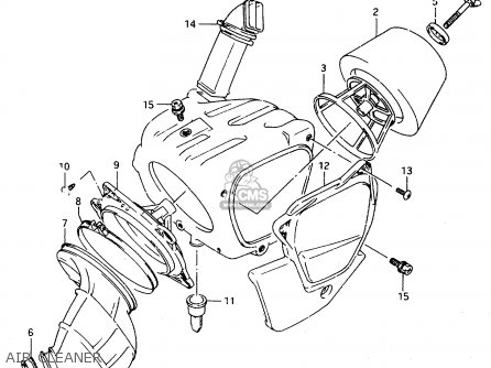 AIR CLEANER - TS125R 1992 (N) (E02 E04 E15 E17 E18 E21 E34 E53)
