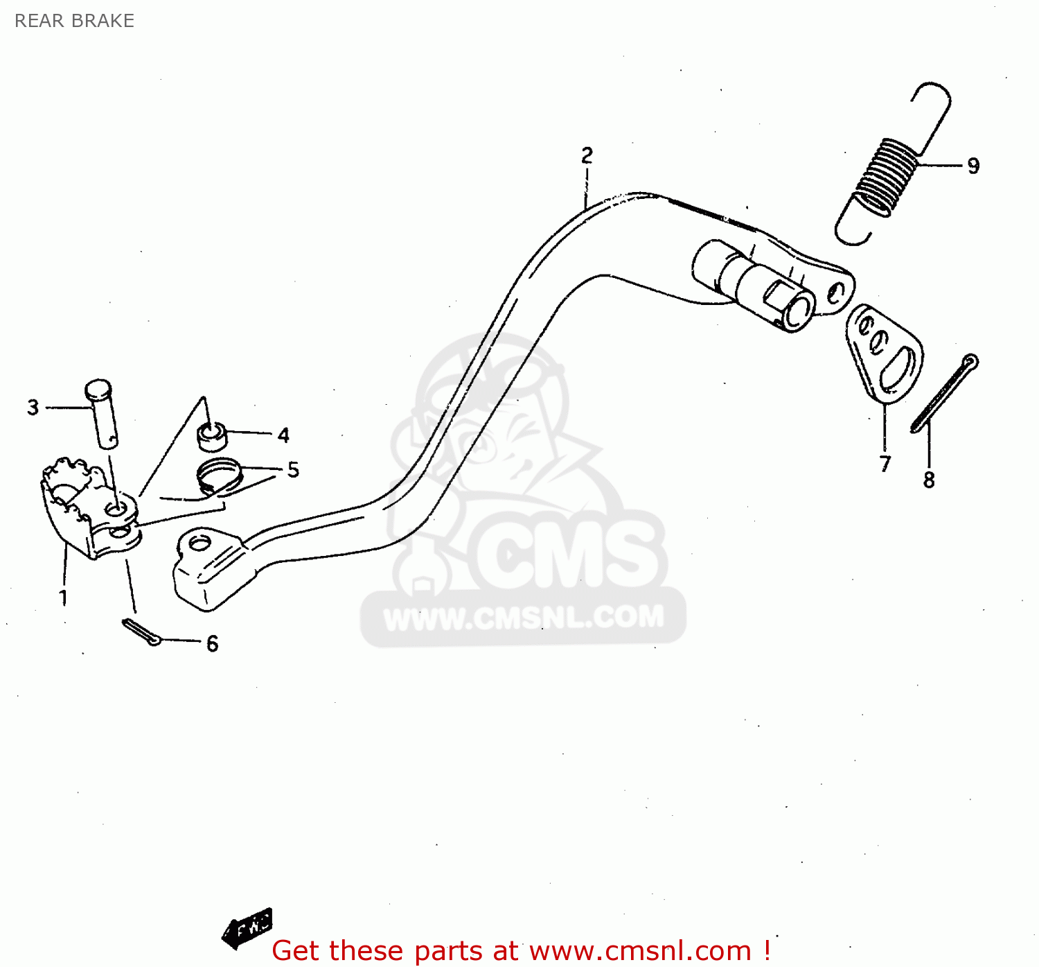 REAR BRAKE TS125R 1993 (P) (E02 E04 E18 E21)