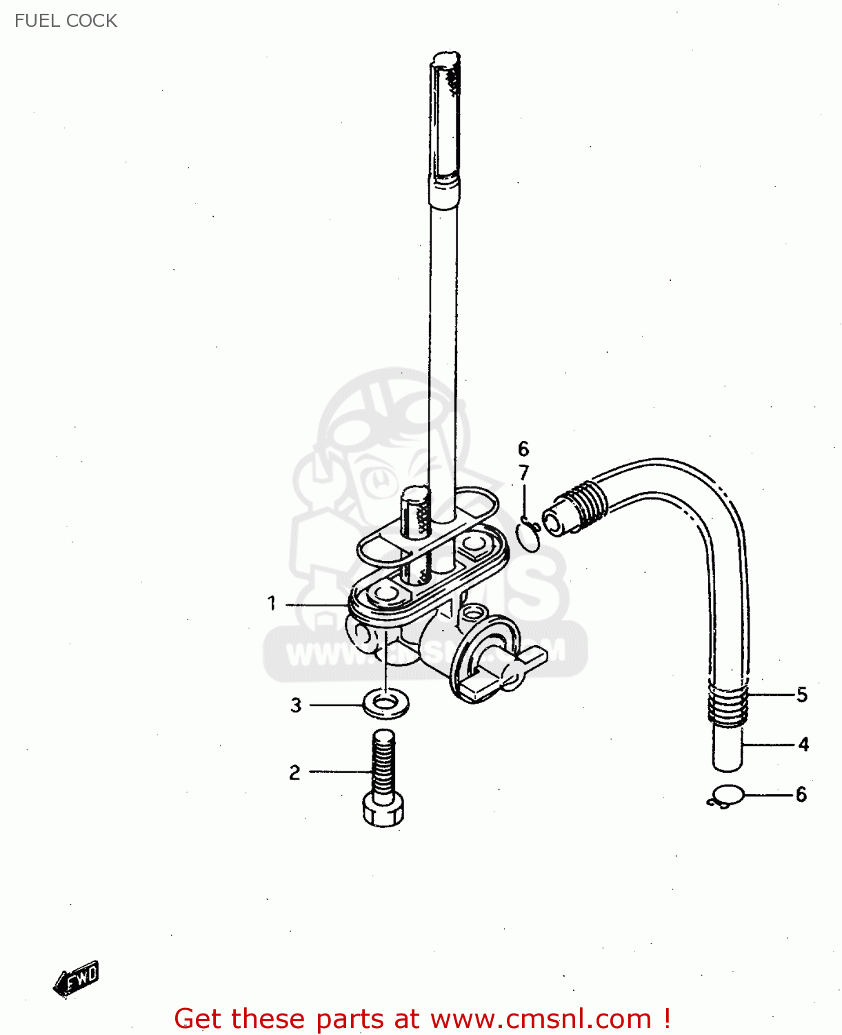 FUEL COCK TS125R 1993 (P) (E02 E04 E18 E21)