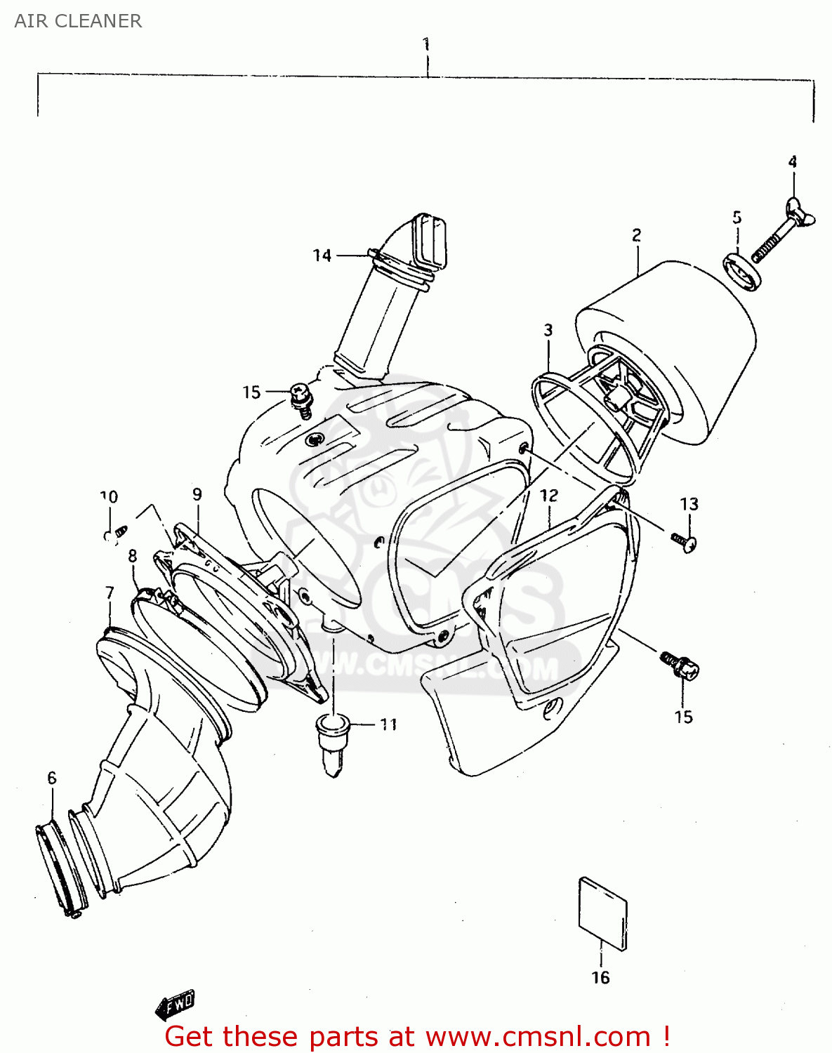 AIR CLEANER TS125R 1993 (P) (E02 E04 E18 E21)