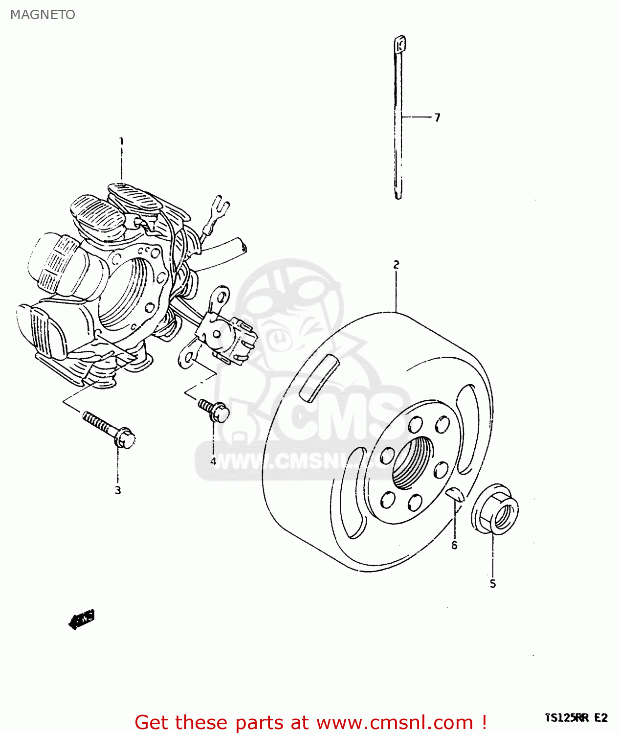 MAGNETO TS125R 1994 (R) (E02 E04 E18 E21)