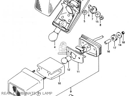 REAR COMBINATION LAMP - TS125R 1994 (R) (E02 E04 E18 E21)