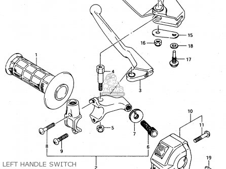 LEFT HANDLE SWITCH - TS125R 1994 (R) (E02 E04 E18 E21)
