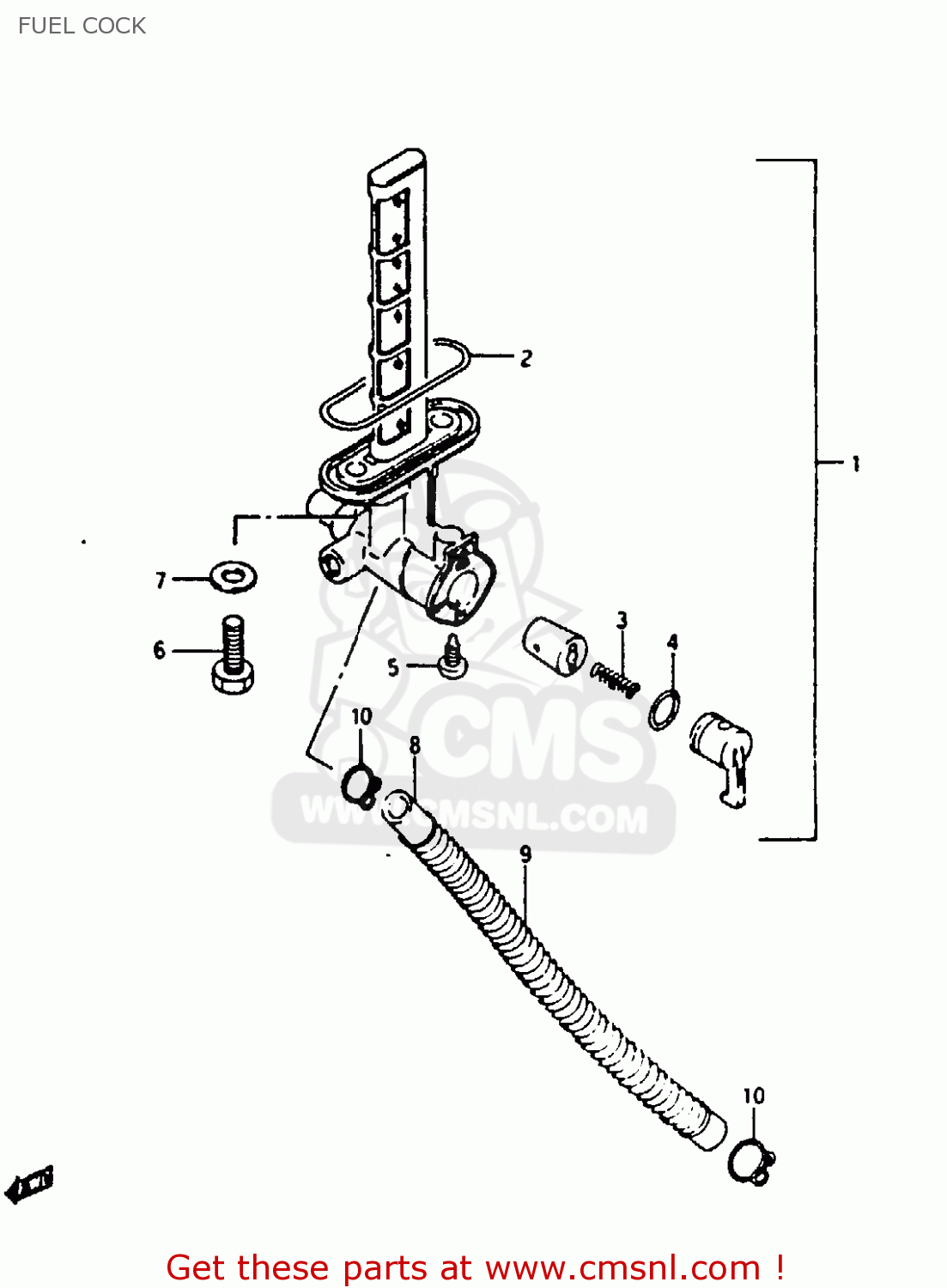 FUEL COCK TS125X 1984 (E) (E01 E02 E04 E06 E15 E17 E18 E21 E22 E24 E27)