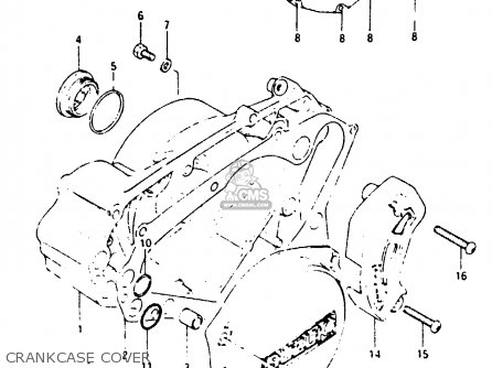 CRANKCASE COVER - TS125X 1985 (F) (E01 E02 E04 E06 E15 E17 E18 E21 E22 E27)