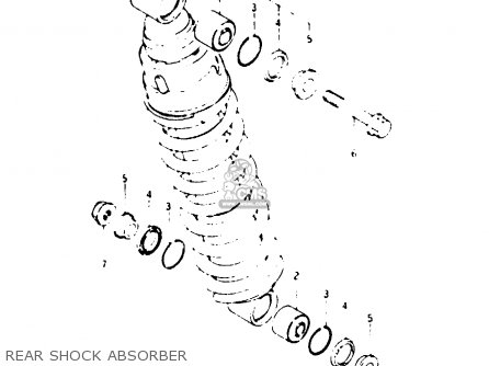 REAR SHOCK ABSORBER - TS125X 1985 (F) (E01 E02 E04 E06 E15 E17 E18 E21 E22 E27)