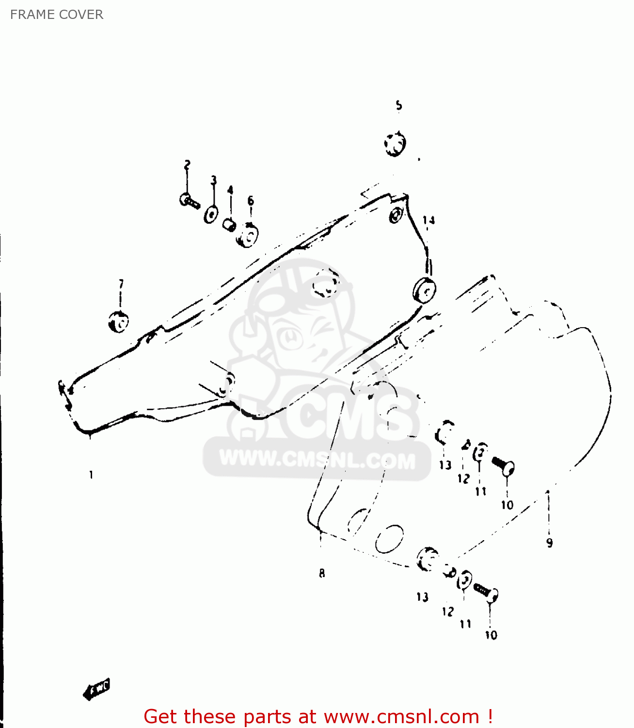 FRAME COVER TS125X 1986 (G) (E01 E02 E04 E06 E15 E17 E18 E21 E24)