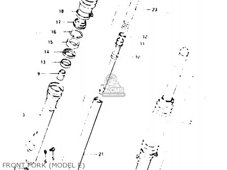 FRONT FORK (MODEL E) - TS125XU 1984 (E) UNITED KINGDOM (E02)