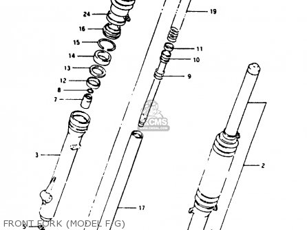FRONT FORK (MODEL F/G) - TS125XU 1984 (E) UNITED KINGDOM (E02)
