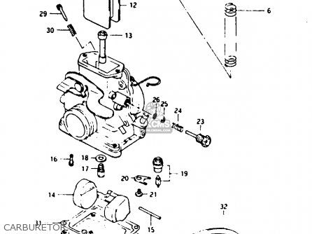 CARBURETOR - TS125XU 1984 (E) UNITED KINGDOM (E02)