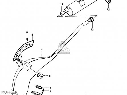 MUFFLER - TS125XU 1984 (E) UNITED KINGDOM (E02)