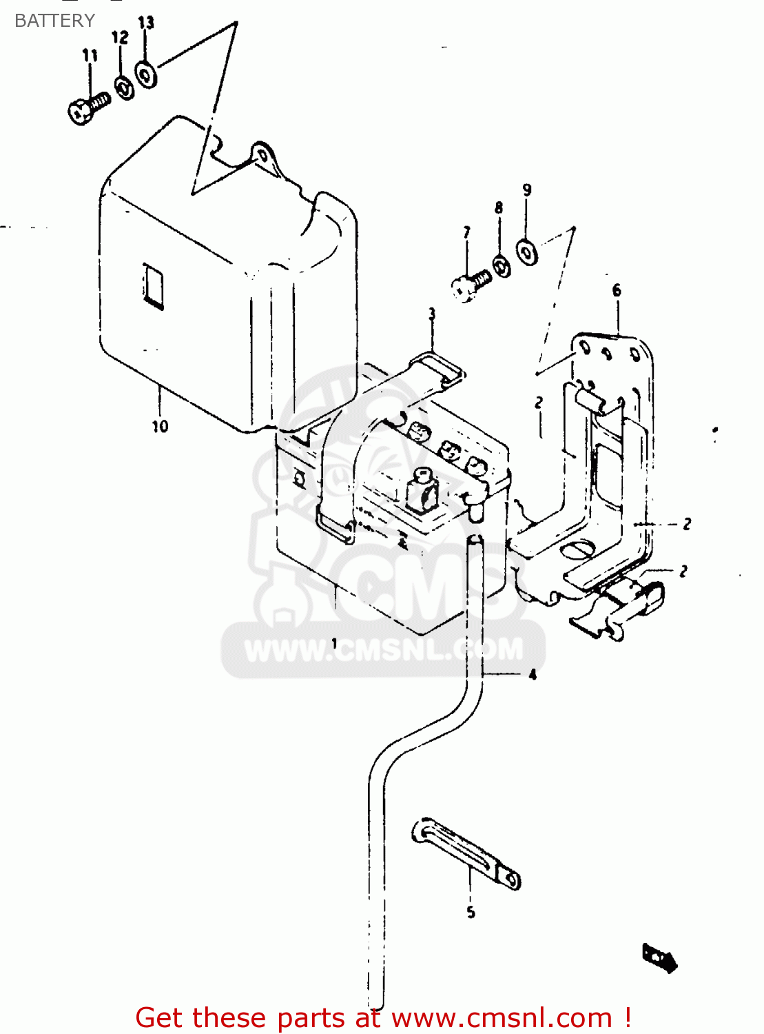 BATTERY TS125XU 1985 (F) UNITED KINGDOM (E02)