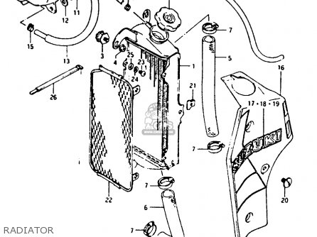 RADIATOR - TS125XU 1985 (F) UNITED KINGDOM (E02)