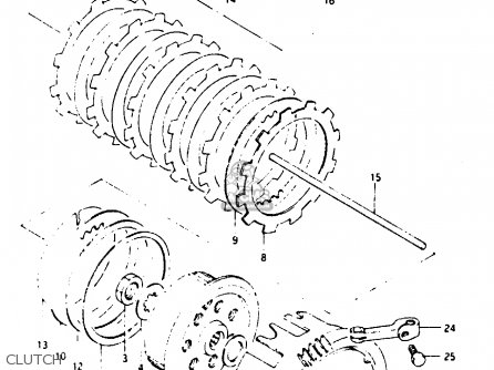 CLUTCH - TS125XU 1985 (F) UNITED KINGDOM (E02)