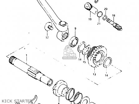 KICK STARTER - TS125XU 1985 (F) UNITED KINGDOM (E02)