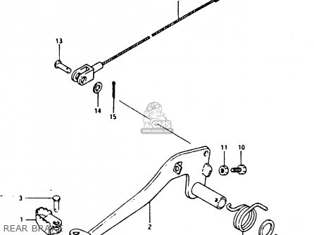 REAR BRAKE - TS125XU 1985 (F) UNITED KINGDOM (E02)